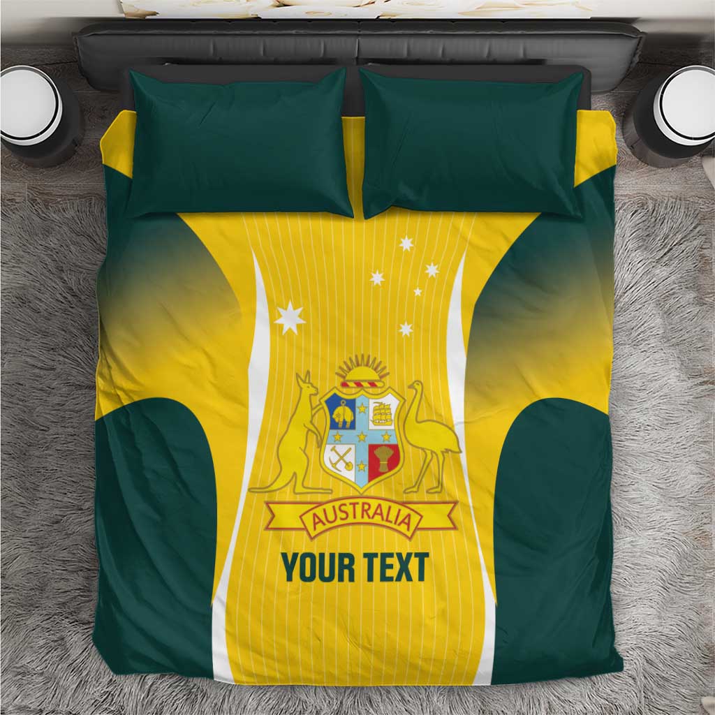 Custom Australia Cricket Bedding Set Go Champions Aussie