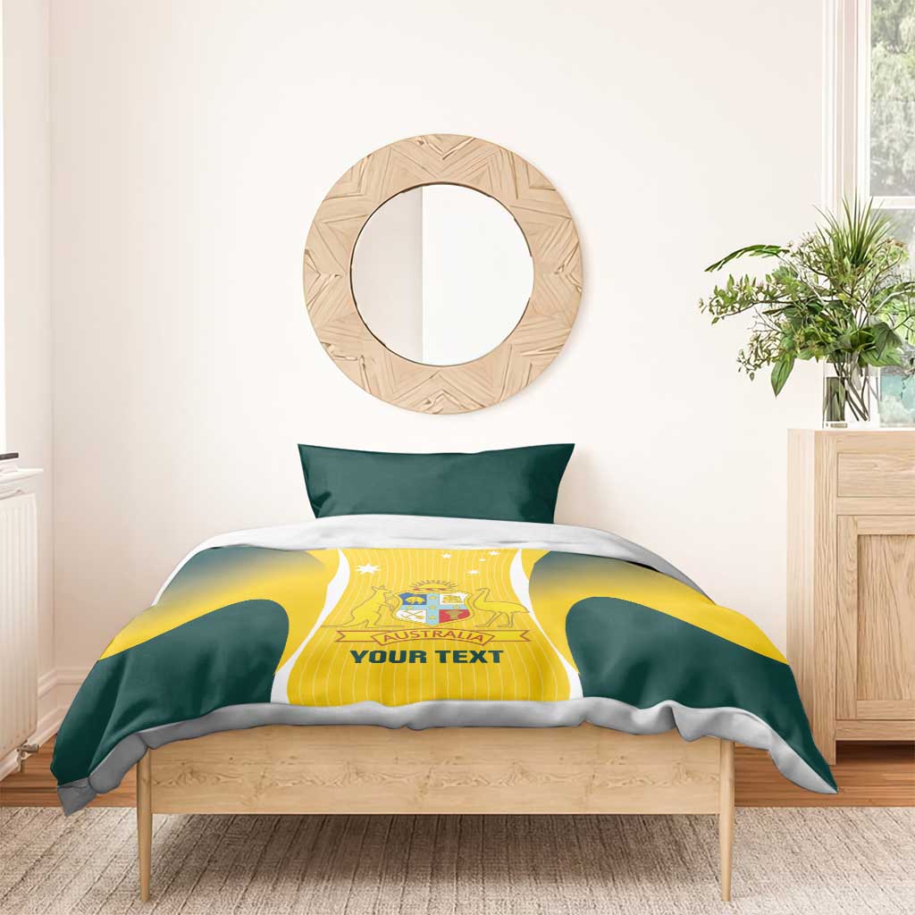 Custom Australia Cricket Bedding Set Go Champions Aussie