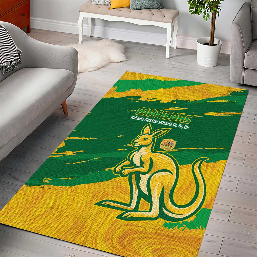 Australia Soccer Area Rug 2025 Go Matildas Marble Grunge Style