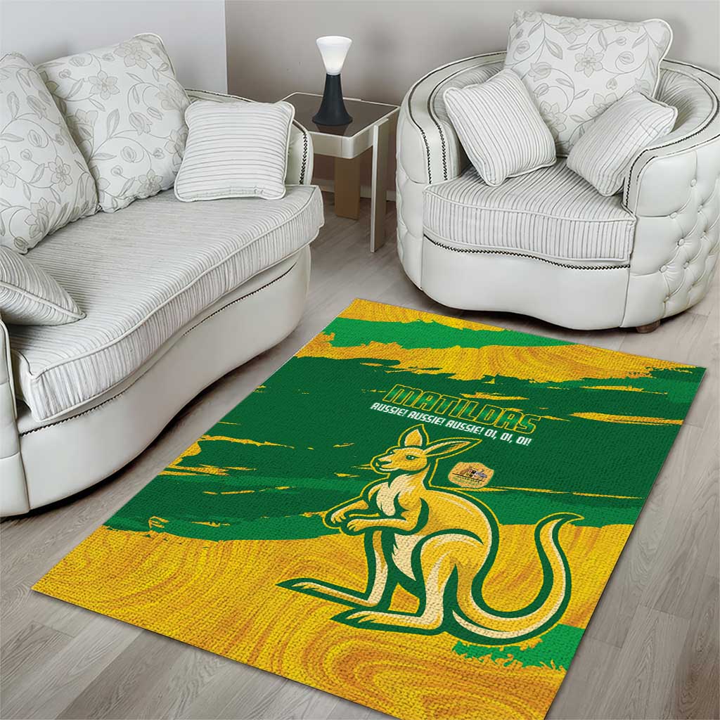 Australia Soccer Area Rug 2025 Go Matildas Marble Grunge Style