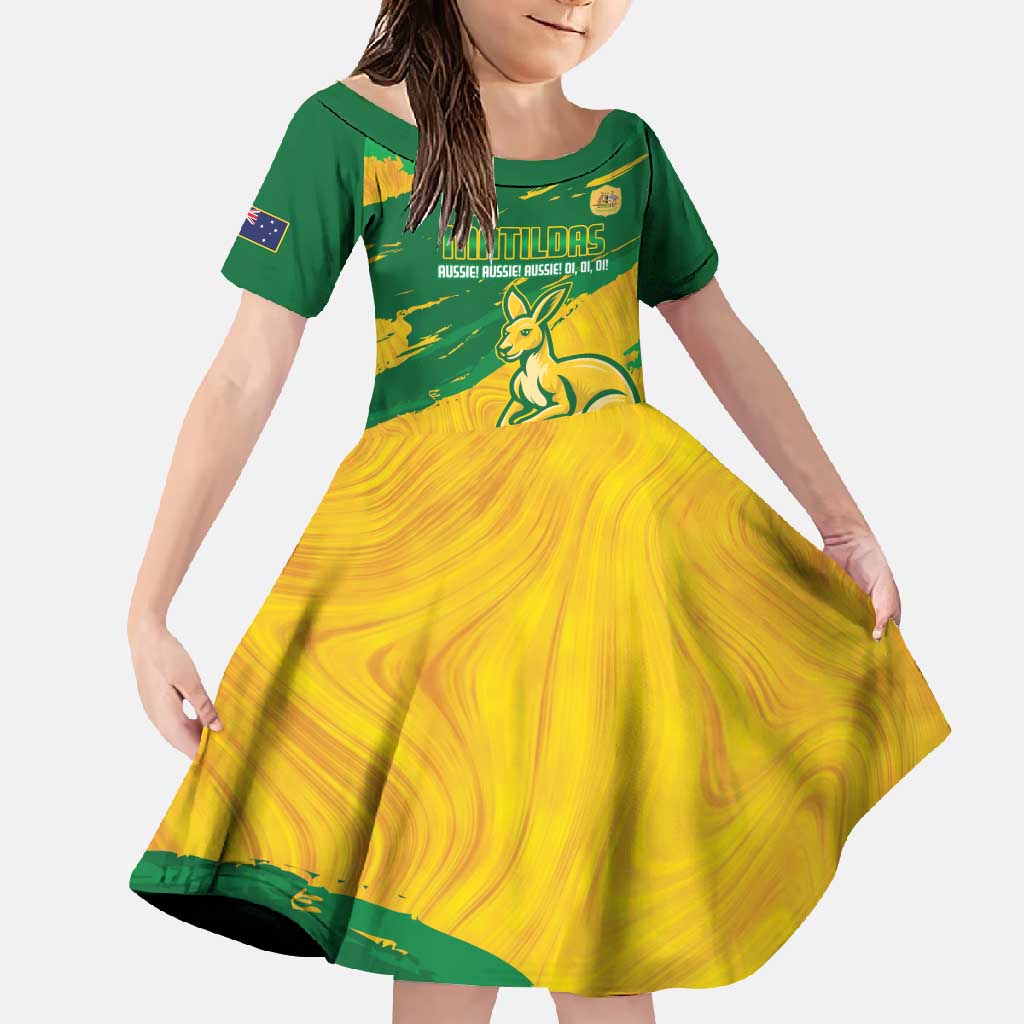 Custom Australia Soccer Family Matching Mermaid Dress and Hawaiian Shirt 2025 Go Matildas Marble Grunge Style