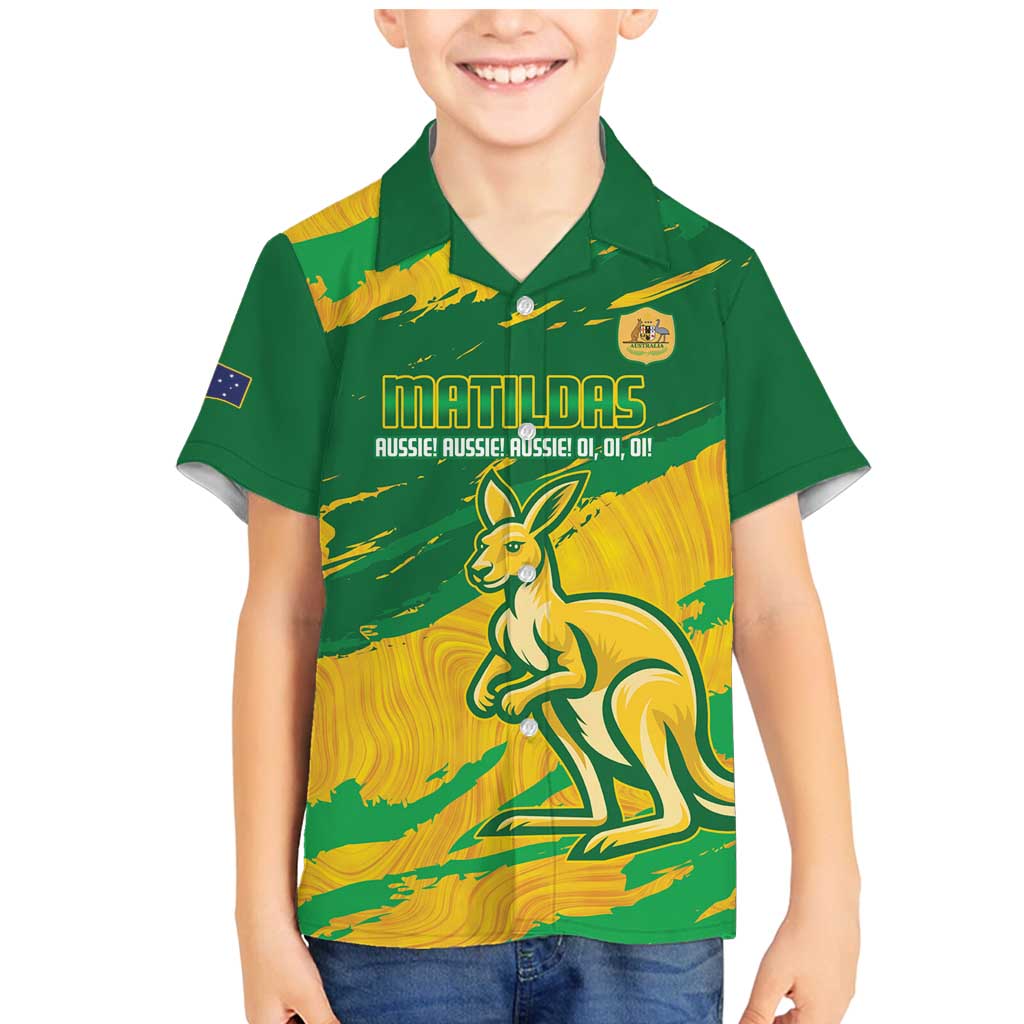 Custom Australia Soccer Family Matching Mermaid Dress and Hawaiian Shirt 2025 Go Matildas Marble Grunge Style