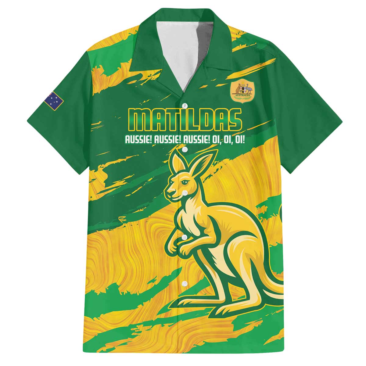 Custom Australia Soccer Family Matching Off The Shoulder Long Sleeve Dress and Hawaiian Shirt 2025 Go Matildas Marble Grunge Style