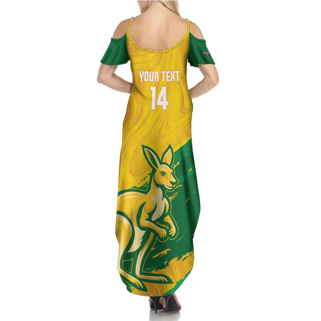 Custom Australia Soccer Family Matching Summer Maxi Dress and Hawaiian Shirt 2025 Go Matildas Marble Grunge Style