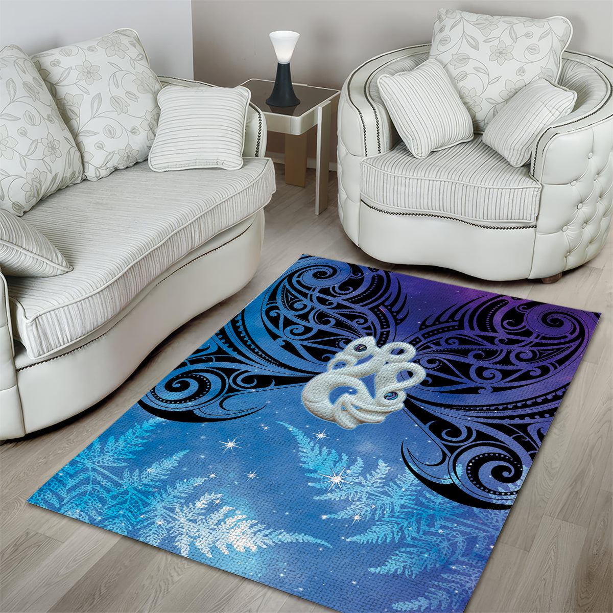 New Zealand Matariki Area Rug Aotearoa Maori New Year Manaia Galaxy Vibes