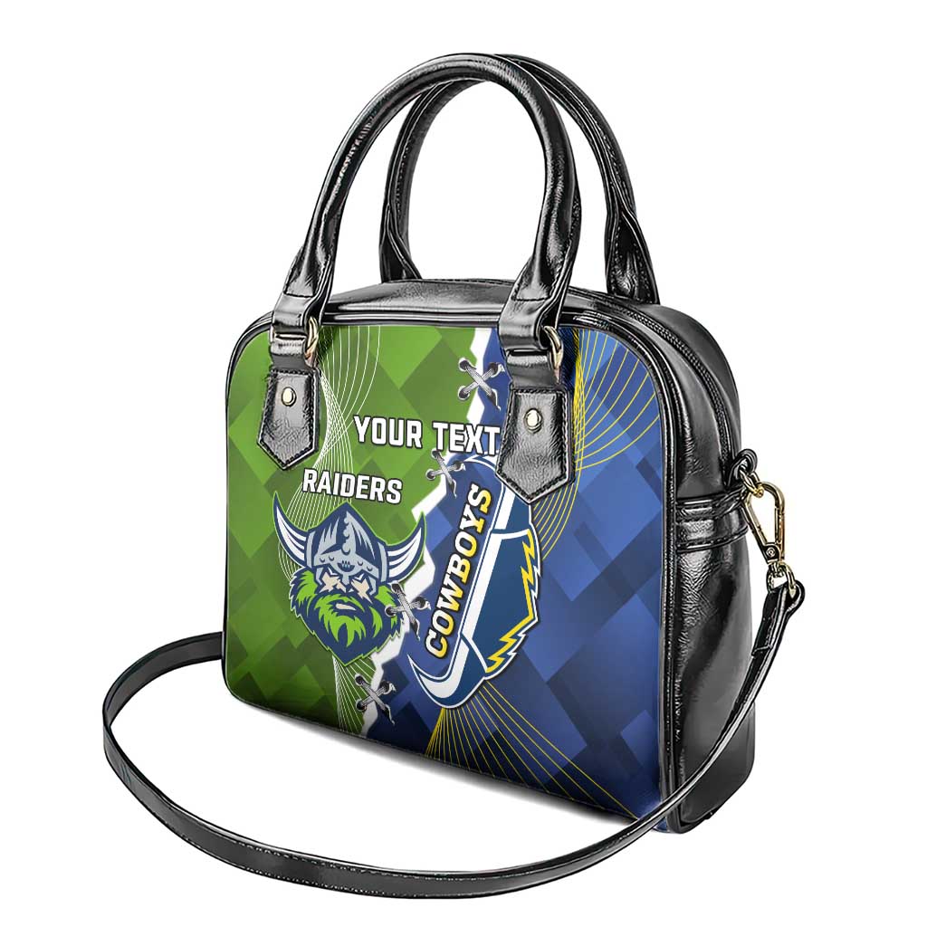 Personalised Cowboys And Raiders Rugby Shoulder Handbag Sporty Version