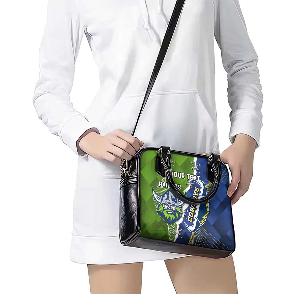 Personalised Cowboys And Raiders Rugby Shoulder Handbag Sporty Version