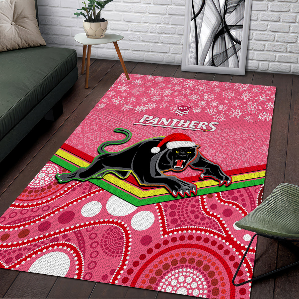 custom-panthers-rugby-christmas-area-rug-merry-xmas-2023-mix-aboriginal-art-pink-version