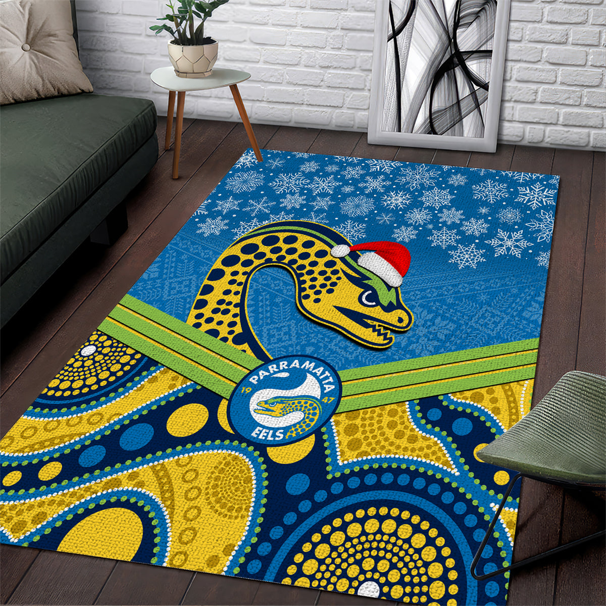 custom-parramatta-eels-rugby-christmas-area-rug-merry-xmas-2023-mix-aboriginal-art