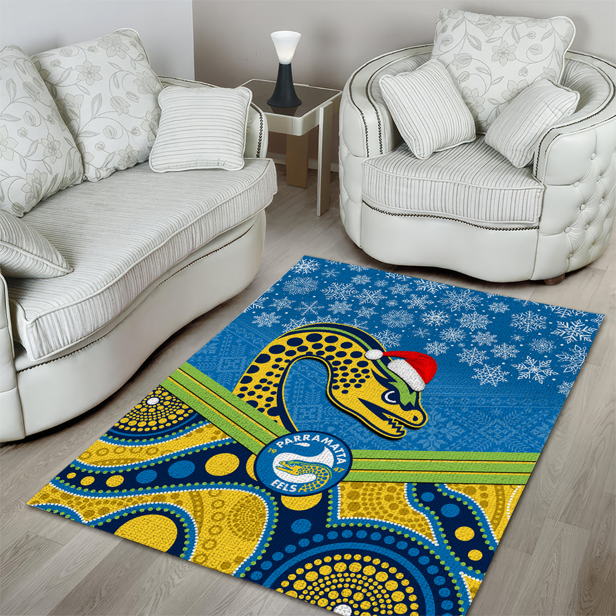 custom-parramatta-eels-rugby-christmas-area-rug-merry-xmas-2023-mix-aboriginal-art