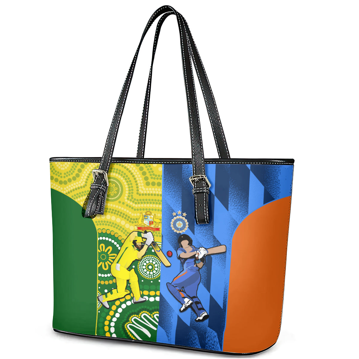 australia-and-india-cricket-leather-tote-bag-2023-world-cup-final-together