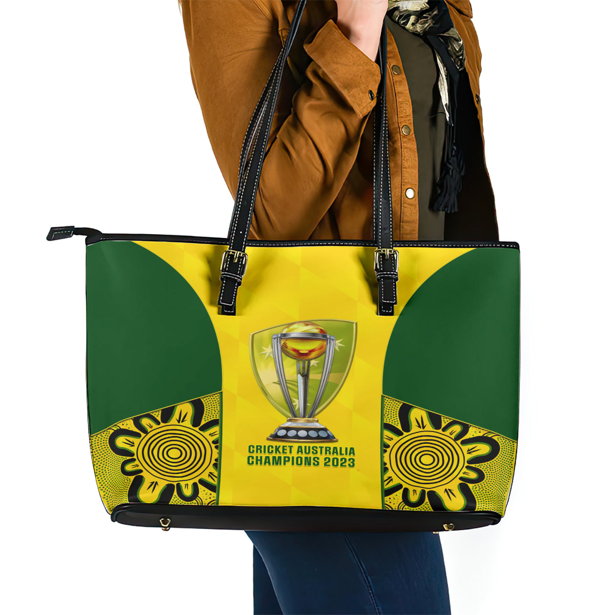 australia-cricket-leather-tote-bag-world-cup-go-champions-2023-indigenous