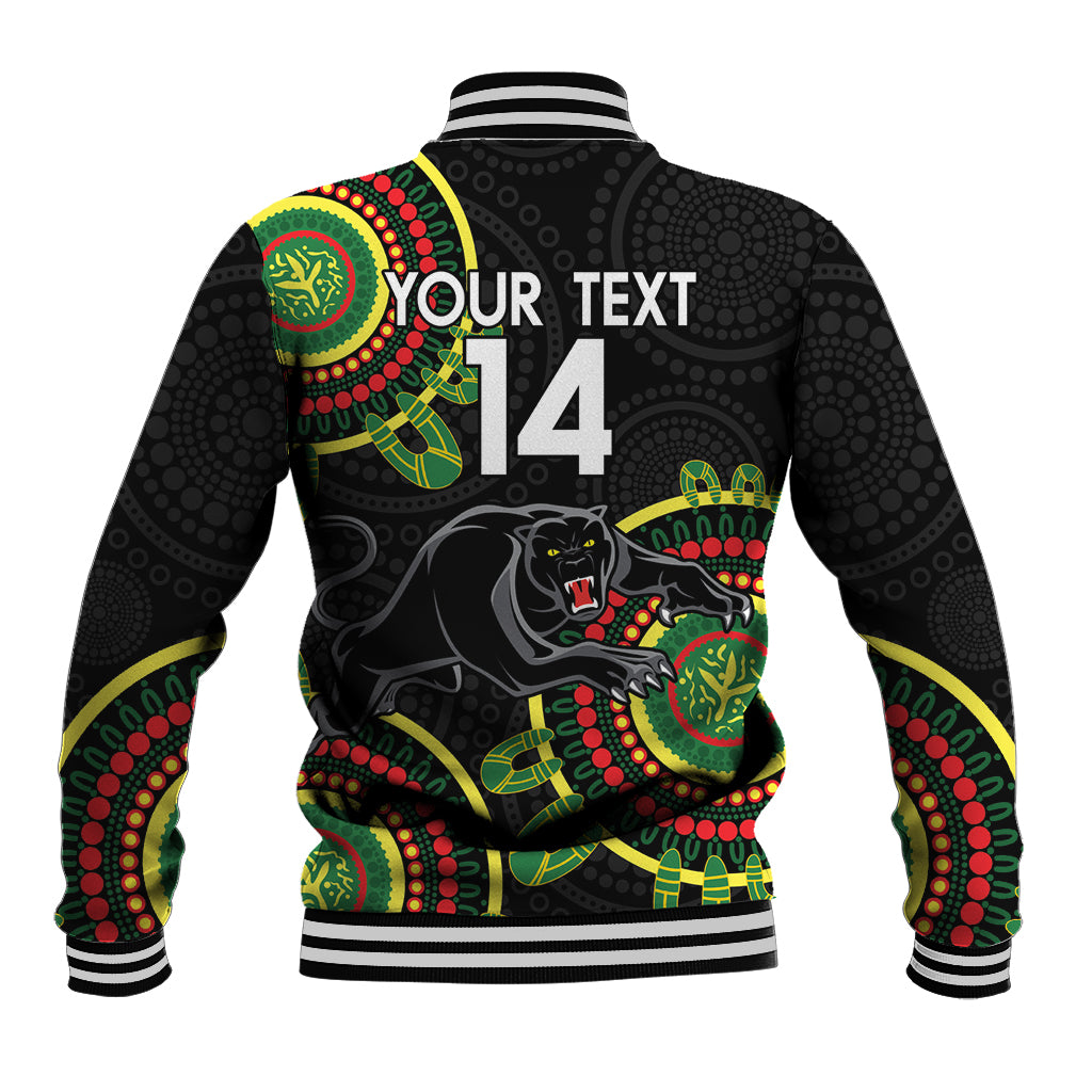 Custom NRL Panthers NAIDOC Week Baseball Jacket Keep The Fire Burning Indigenous Art