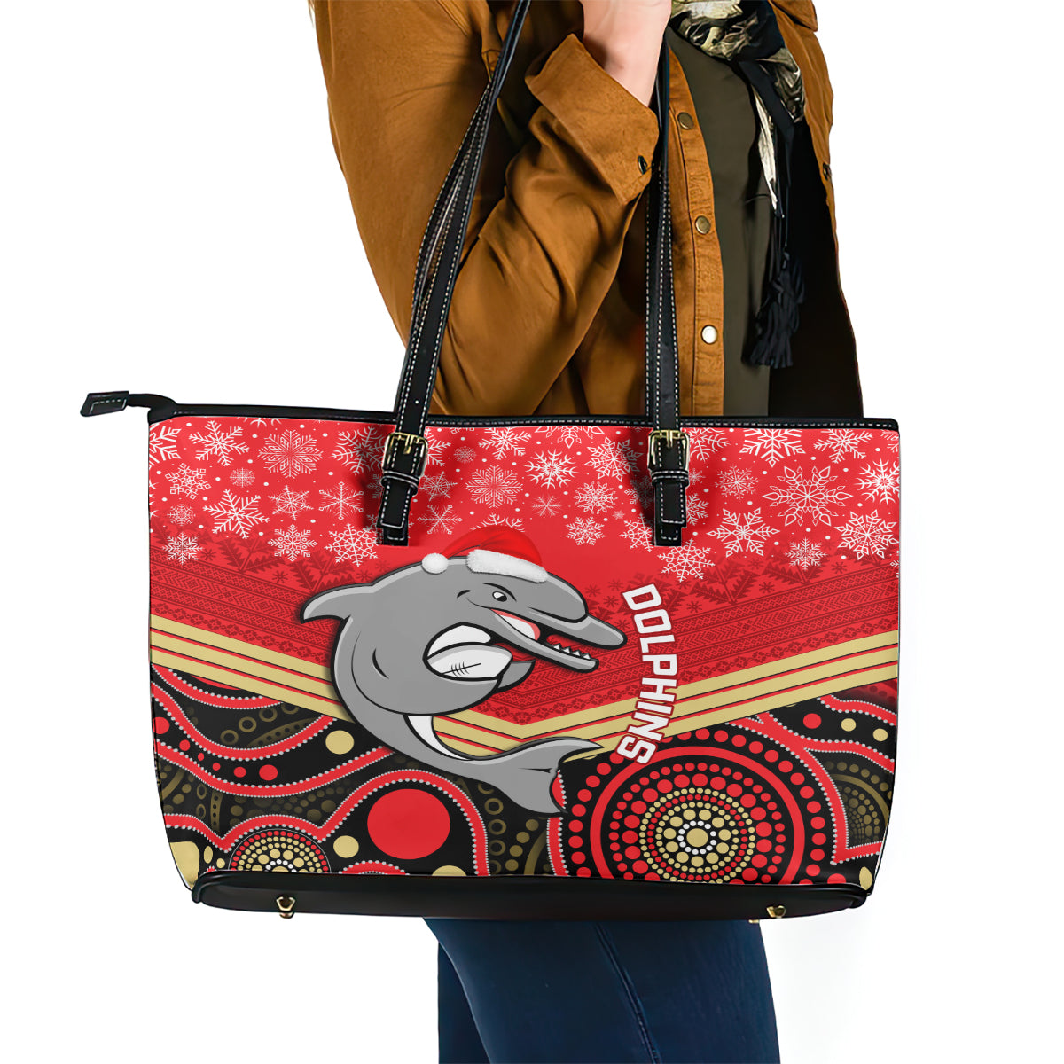 custom-dolphins-rugby-christmas-leather-tote-bag-merry-xmas-2023-mix-aboriginal-art