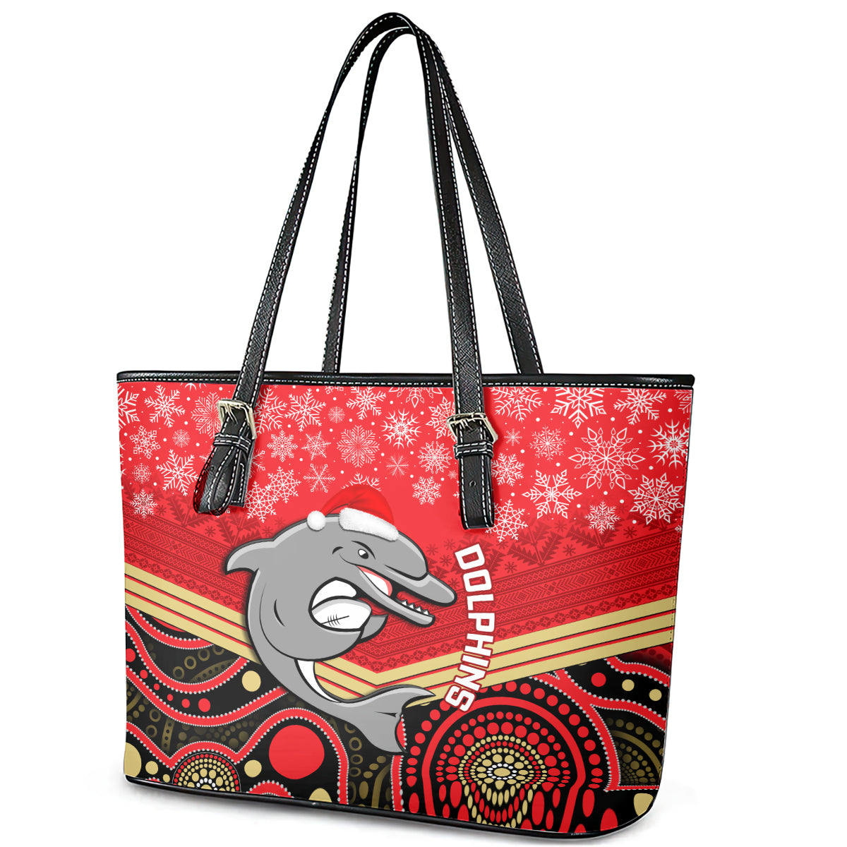 custom-dolphins-rugby-christmas-leather-tote-bag-merry-xmas-2023-mix-aboriginal-art