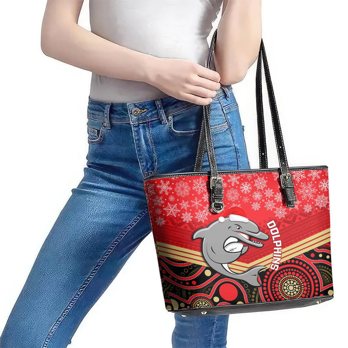 custom-dolphins-rugby-christmas-leather-tote-bag-merry-xmas-2023-mix-aboriginal-art