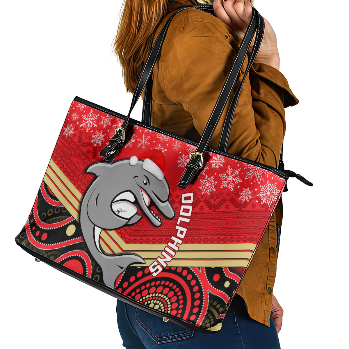 custom-dolphins-rugby-christmas-leather-tote-bag-merry-xmas-2023-mix-aboriginal-art