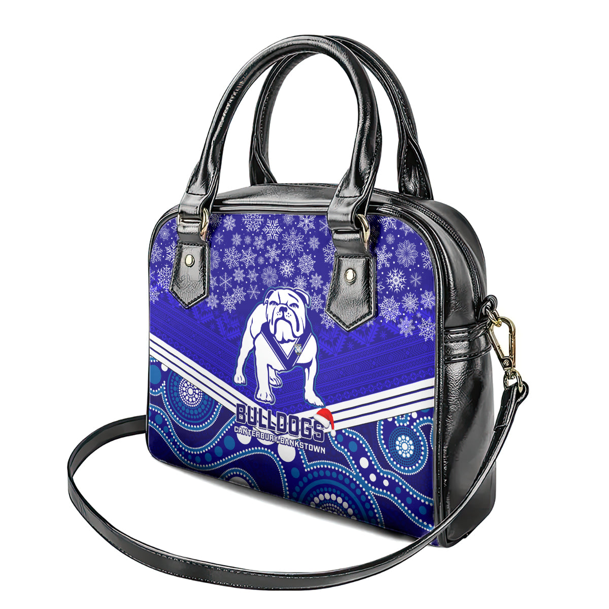 custom-bulldogs-rugby-christmas-shoulder-handbag-merry-xmas-2023-mix-aboriginal-art