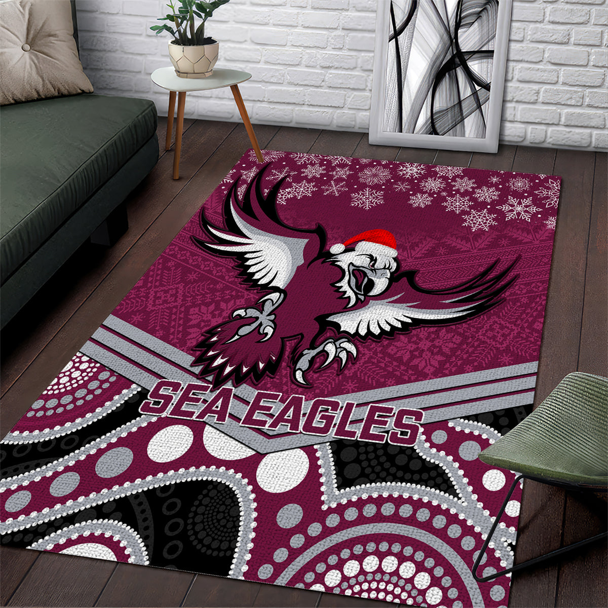 custom-sea-eagles-rugby-christmas-area-rug-merry-xmas-2023-mix-aboriginal-art