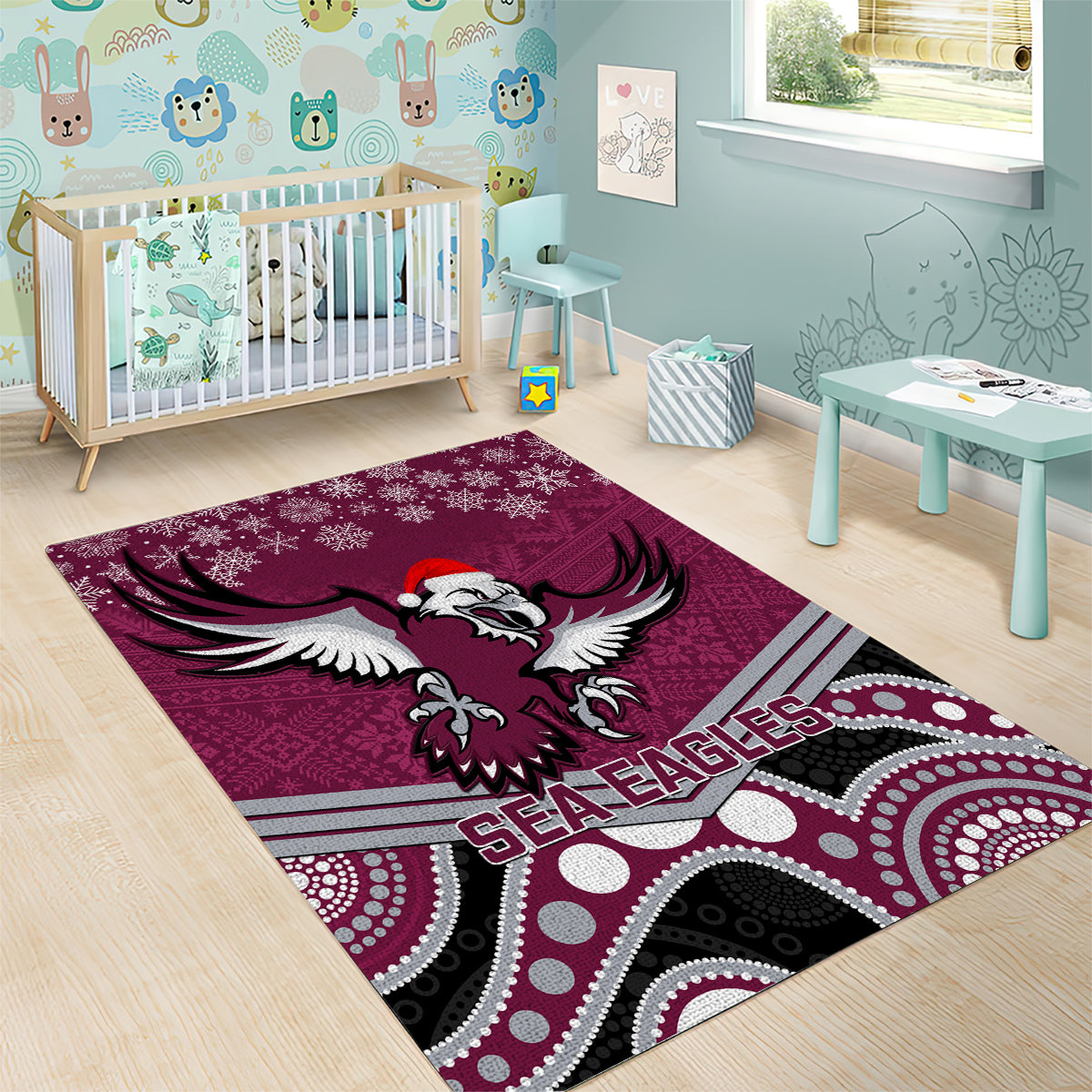 custom-sea-eagles-rugby-christmas-area-rug-merry-xmas-2023-mix-aboriginal-art