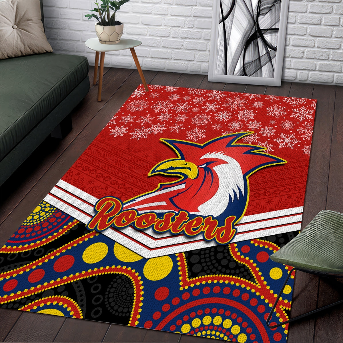 custom-roosters-rugby-christmas-area-rug-merry-xmas-2023-mix-aboriginal-art