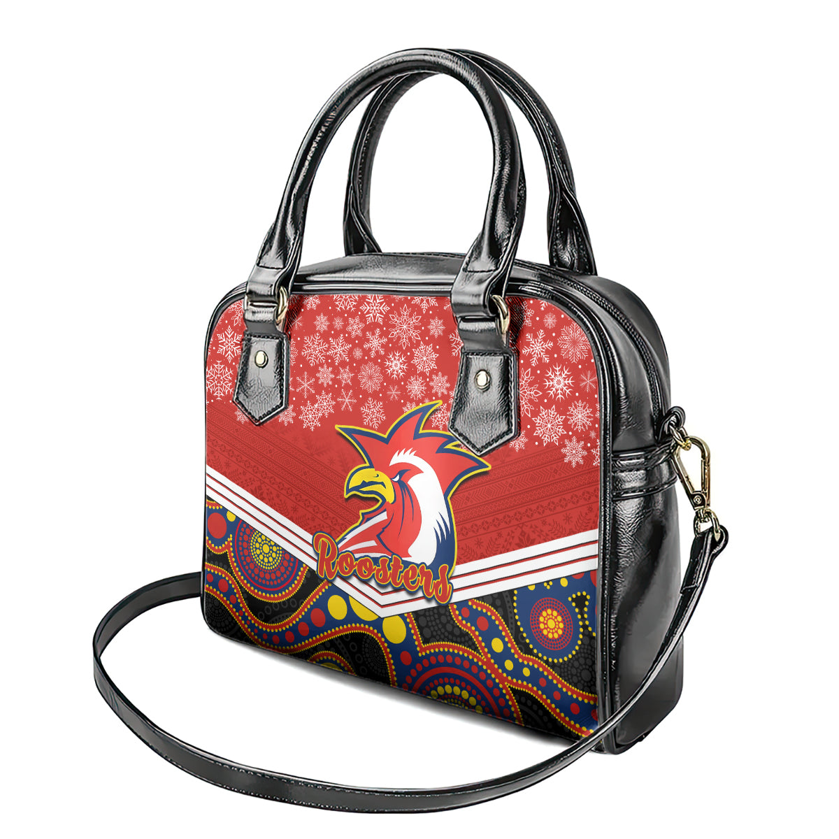 custom-roosters-rugby-christmas-shoulder-handbag-merry-xmas-2023-mix-aboriginal-art