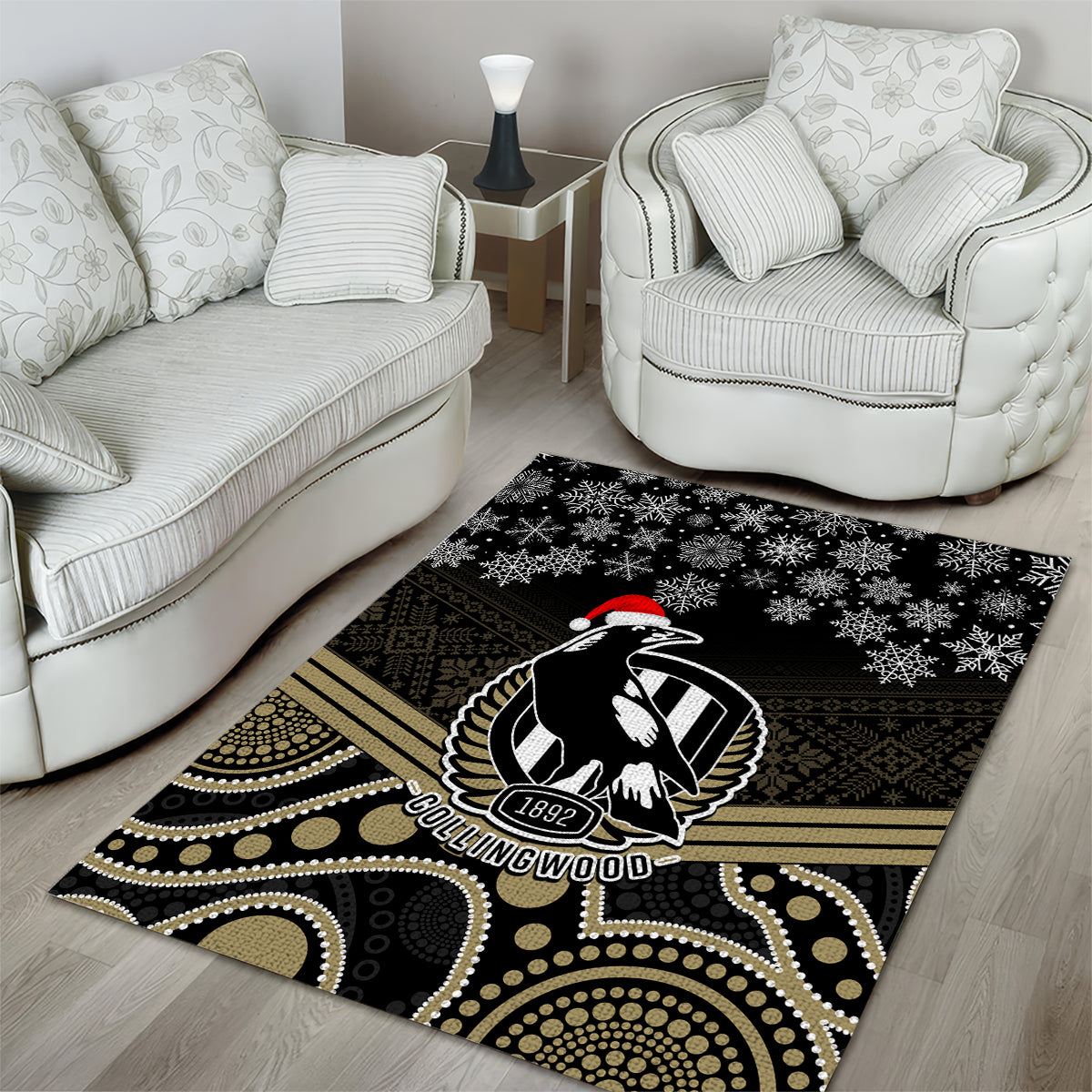 custom-collingwood-football-christmas-area-rug-merry-xmas-2023-mix-aboriginal-art