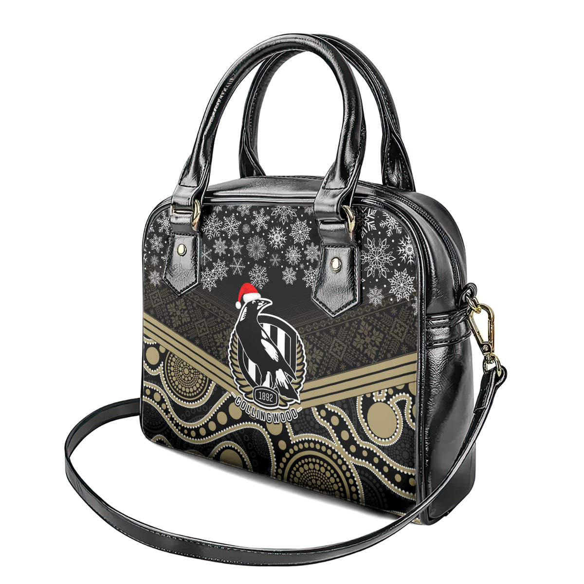 custom-collingwood-football-christmas-shoulder-handbag-merry-xmas-2023-mix-aboriginal-art