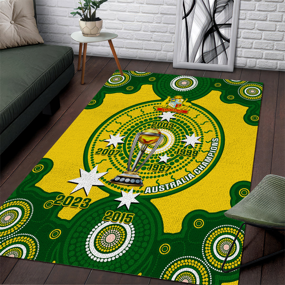 australia-cricket-area-rug-2023-world-cup-6th-champions-trophy-national-color