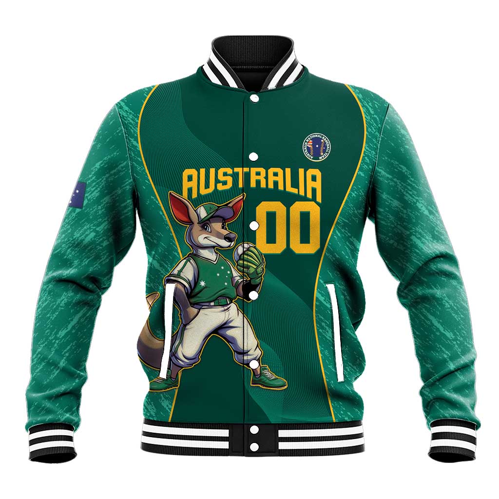 Custom Baseball Australia Baseball Jacket Go Champions - Aussie Kangaroo Mascot