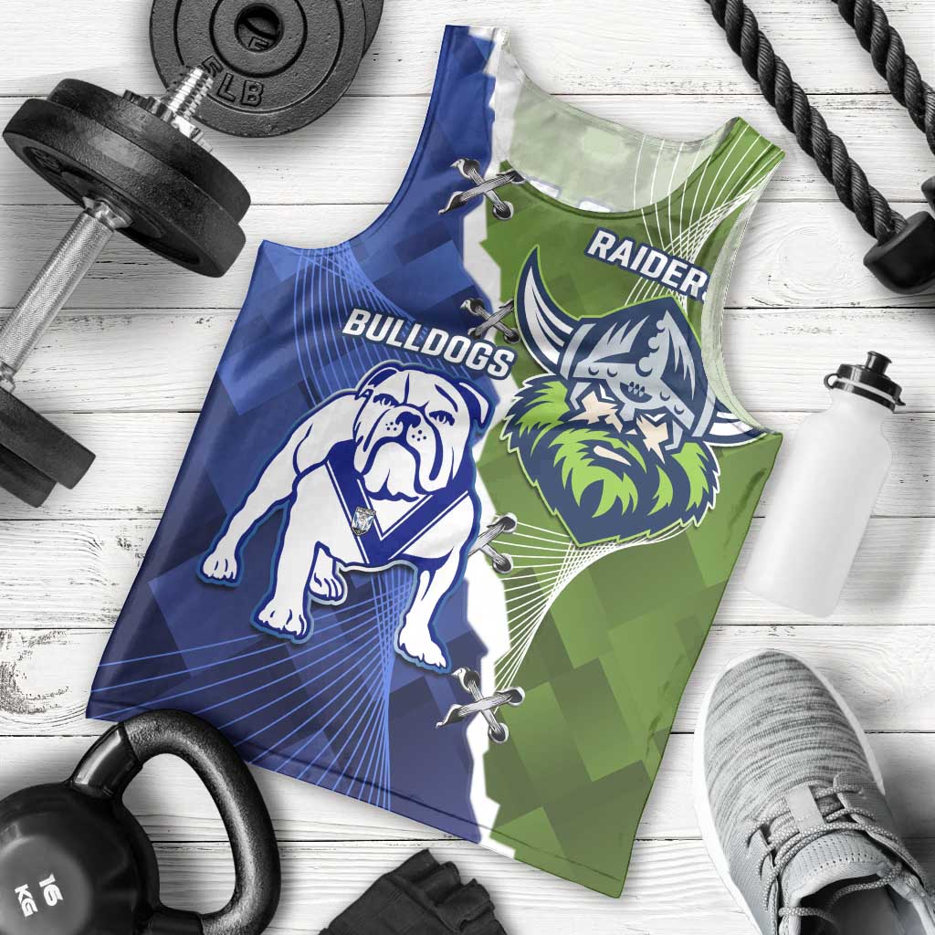Custom Bulldogs And Raiders Rugby Men Tank Top Dynamic Style