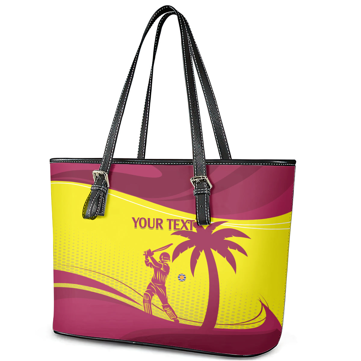 Custom West Indies Cricket Leather Tote Bag 2024 World Cup Go Windies