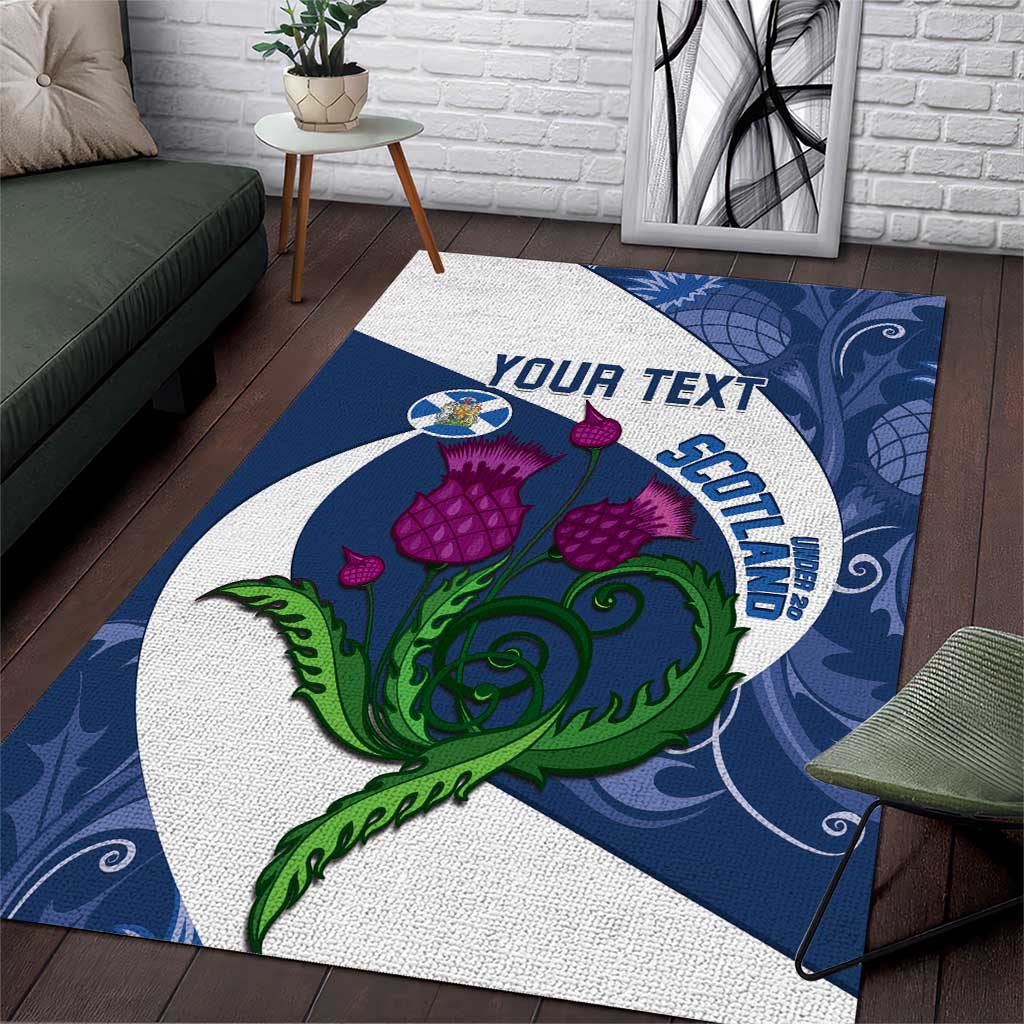 Custom Scotland Rugby Area Rug 2024 Go Champions Scottish Thistles