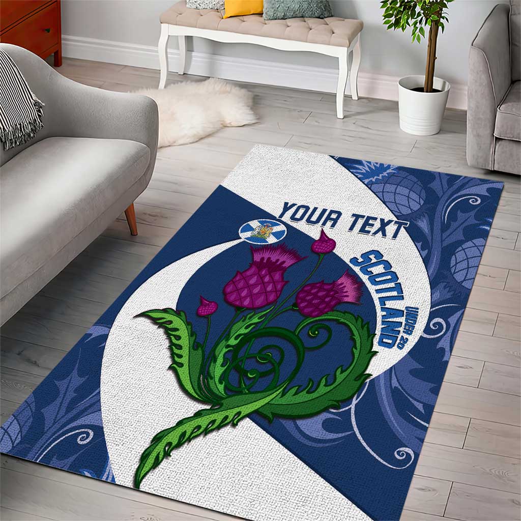 Custom Scotland Rugby Area Rug 2024 Go Champions Scottish Thistles