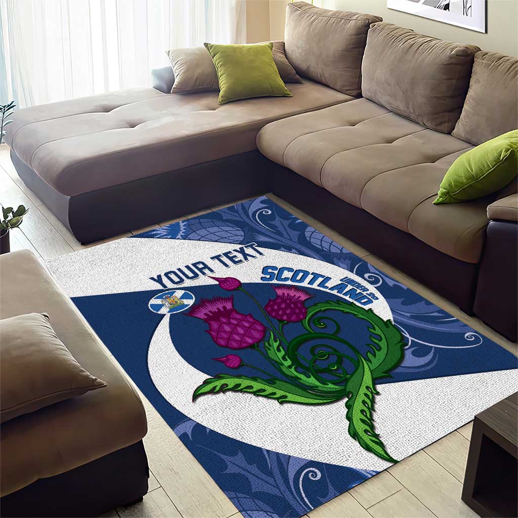 Custom Scotland Rugby Area Rug 2024 Go Champions Scottish Thistles