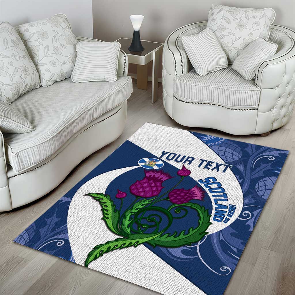 Custom Scotland Rugby Area Rug 2024 Go Champions Scottish Thistles