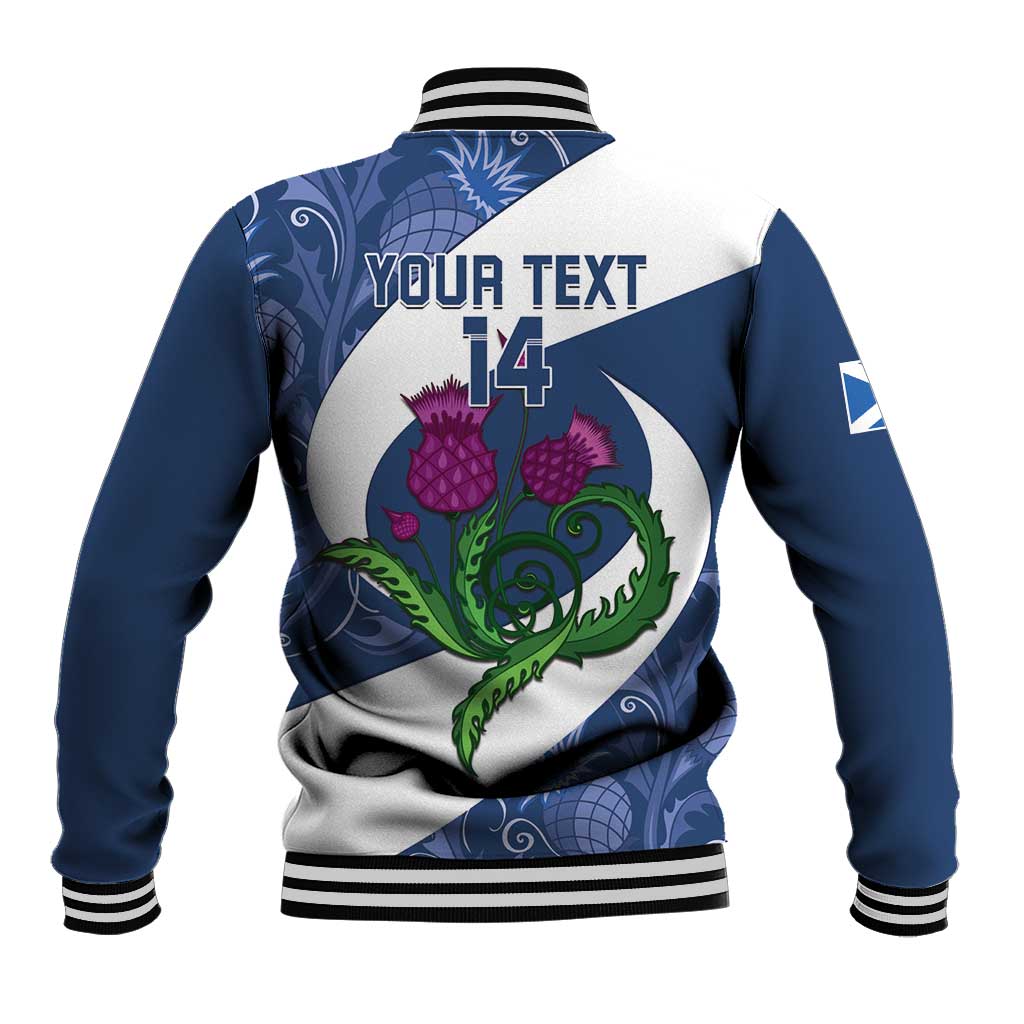 Custom Scotland Rugby Baseball Jacket 2024 Go Champions Scottish Thistles