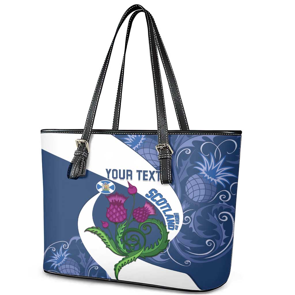 Custom Scotland Rugby Leather Tote Bag 2024 Go Champions Scottish Thistles