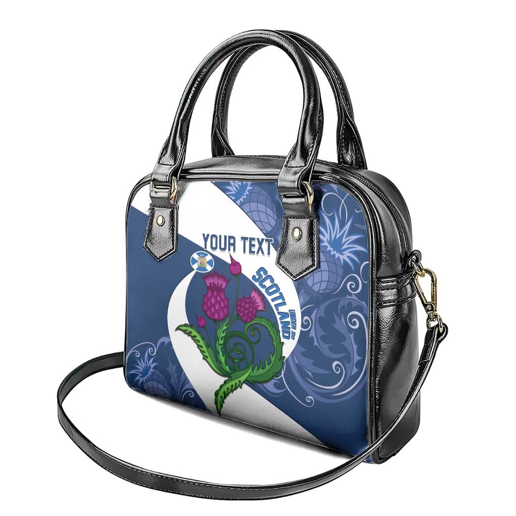 Custom Scotland Rugby Shoulder Handbag 2024 Go Champions Scottish Thistles