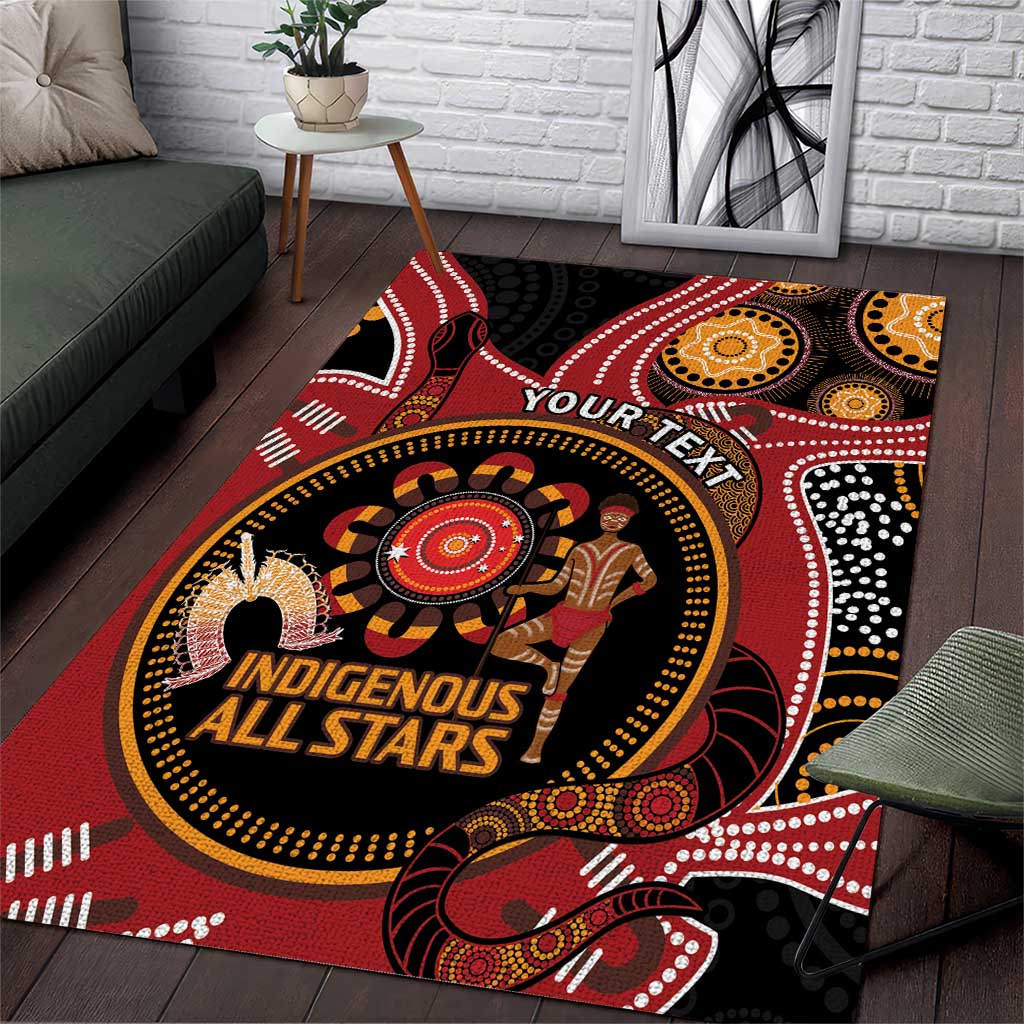 Custom Australia Indigenous Rugby Area Rug 2024 Aboriginal All Stars