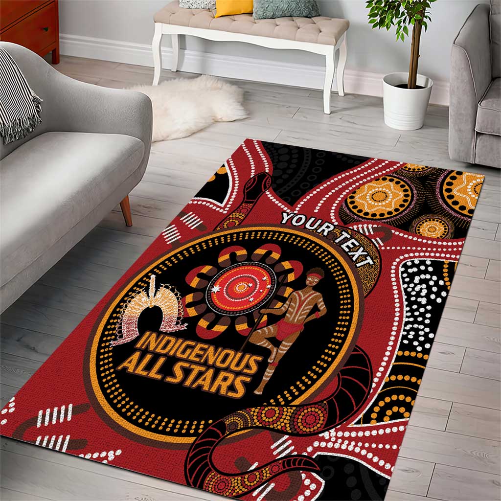 Custom Australia Indigenous Rugby Area Rug 2024 Aboriginal All Stars