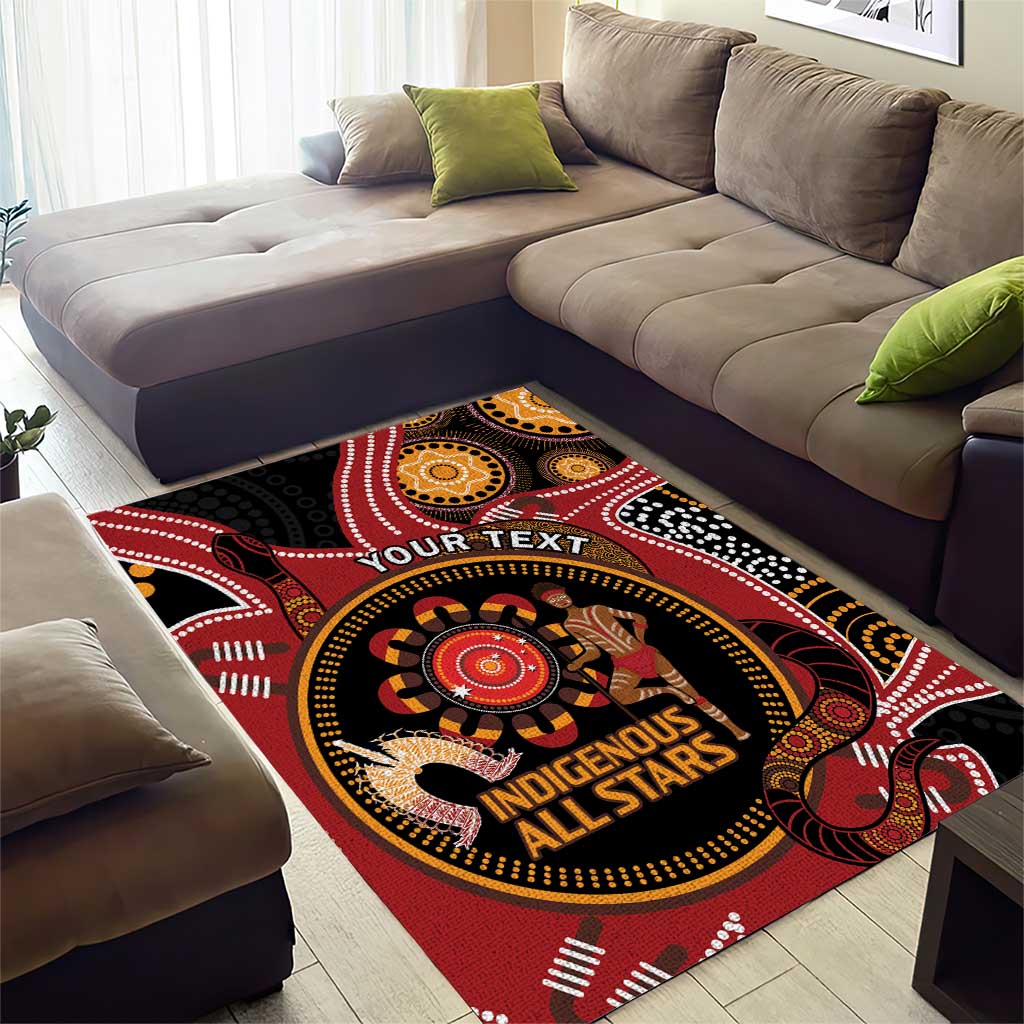 Custom Australia Indigenous Rugby Area Rug 2024 Aboriginal All Stars