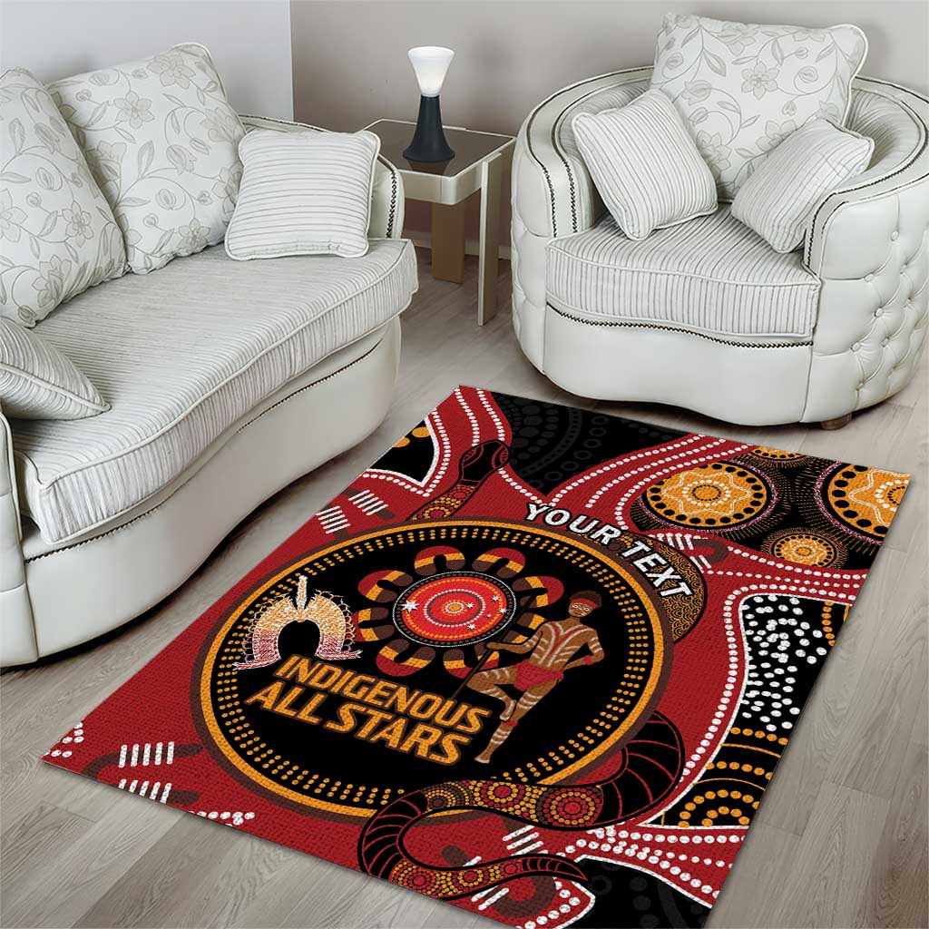 Custom Australia Indigenous Rugby Area Rug 2024 Aboriginal All Stars