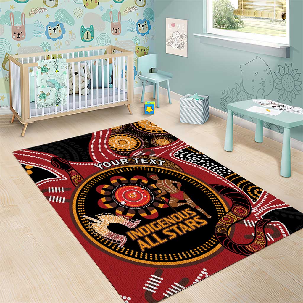 Custom Australia Indigenous Rugby Area Rug 2024 Aboriginal All Stars