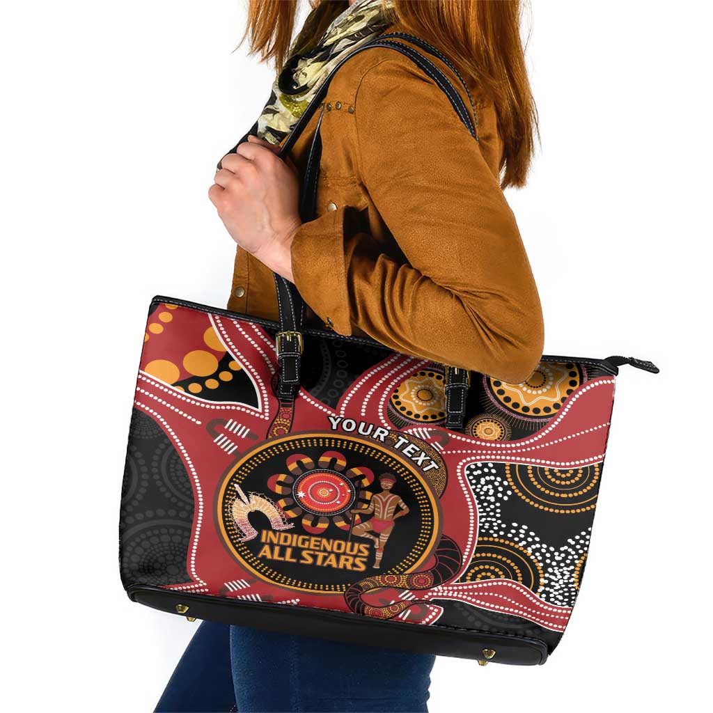 Custom Australia Indigenous Rugby Leather Tote Bag 2024 Aboriginal All Stars