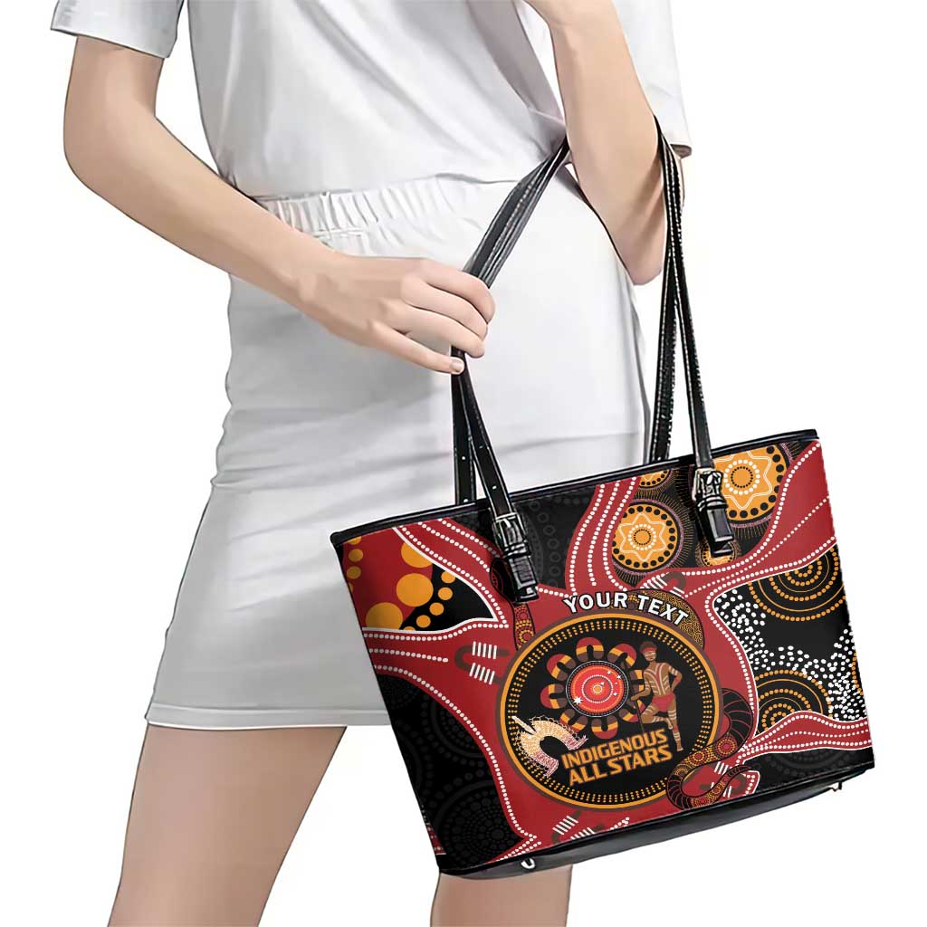 Custom Australia Indigenous Rugby Leather Tote Bag 2024 Aboriginal All Stars