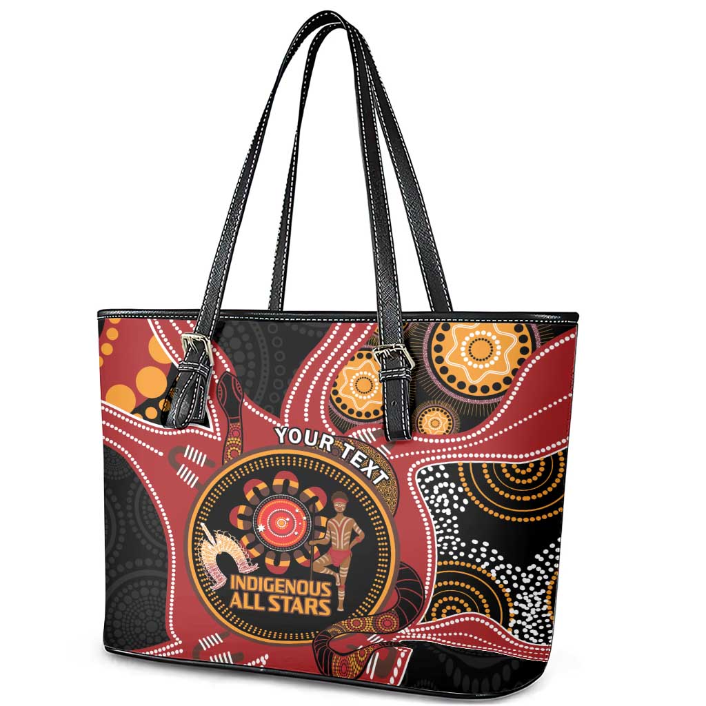 Custom Australia Indigenous Rugby Leather Tote Bag 2024 Aboriginal All Stars