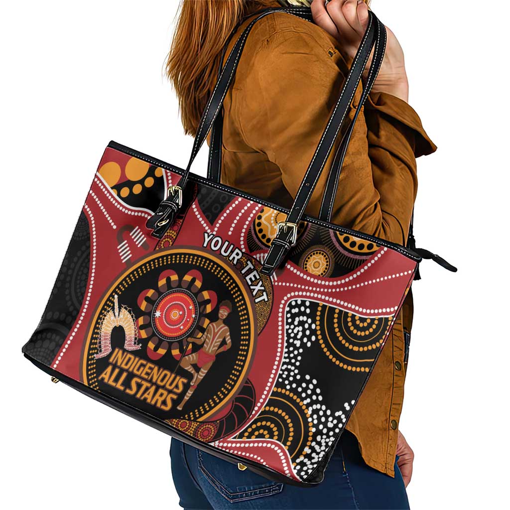 Custom Australia Indigenous Rugby Leather Tote Bag 2024 Aboriginal All Stars