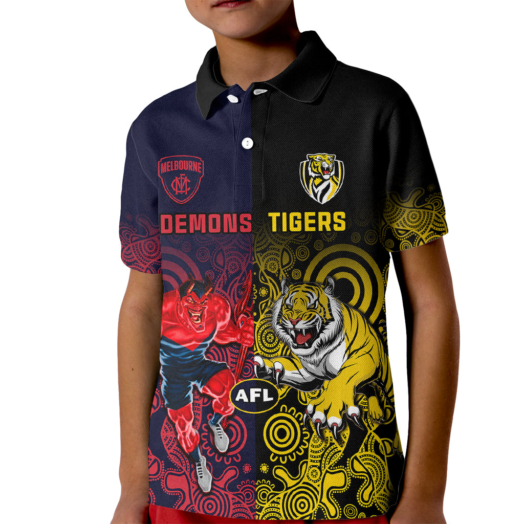 custom-demons-and-tigers-football-kid-polo-shirt-2023-together-indigenous-art