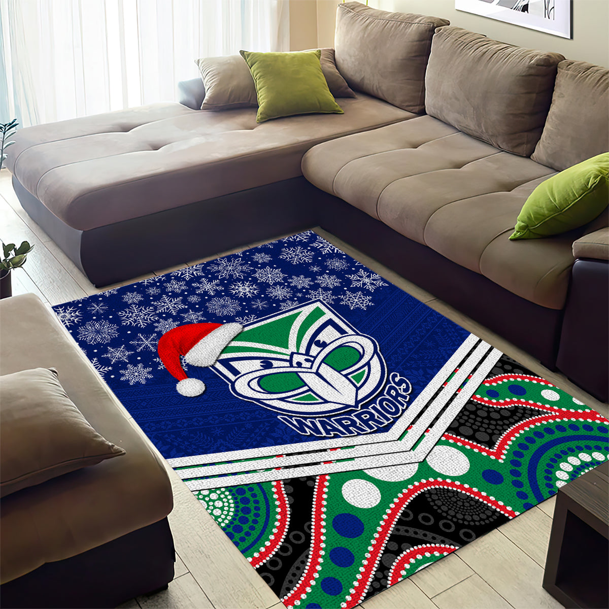 custom-warriors-rugby-christmas-area-rug-merry-xmas-2023-mix-aboriginal-art